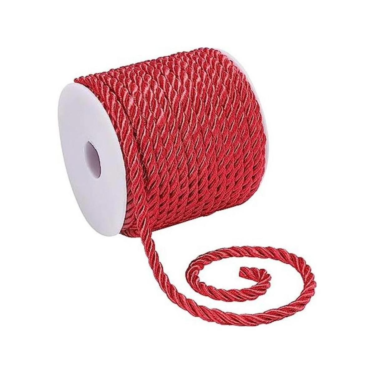 PH PandaHall Cuerda de seda roja de 19.6 yardas 3 capas
