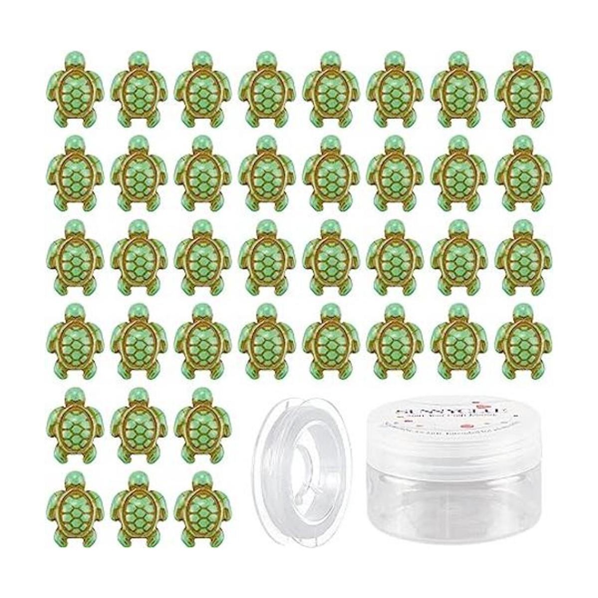 SUNNYCLUE 1 caja de 95 cuentas de tortuga turquesa verde