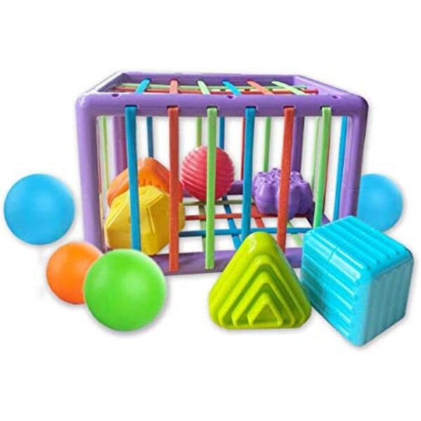 Juguete de clasificación Montessori con bandas elásticas_1