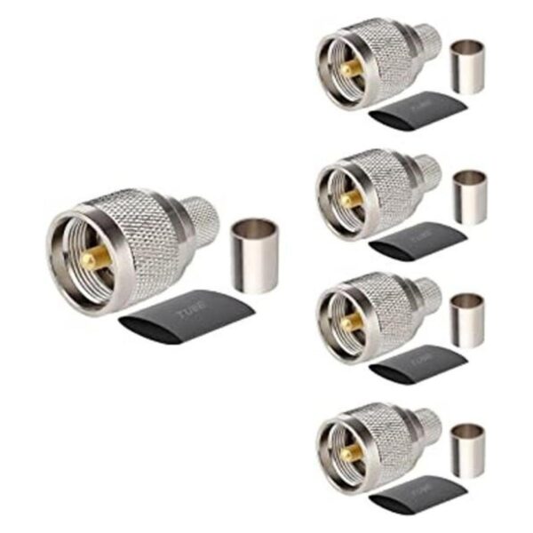 MOOKEERF Conector coaxial de crimpado macho PL259 SO239_1