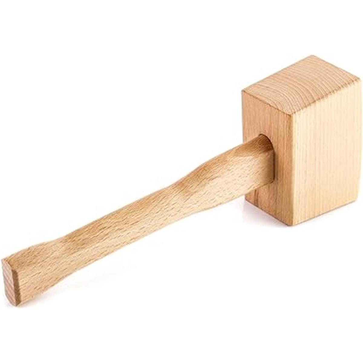 QWORK Mazo de madera martillo de hielo manual de 9.5