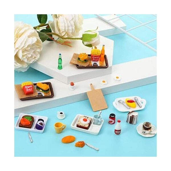 Juego de 38 piezas de juguetes de comida en miniatura_4