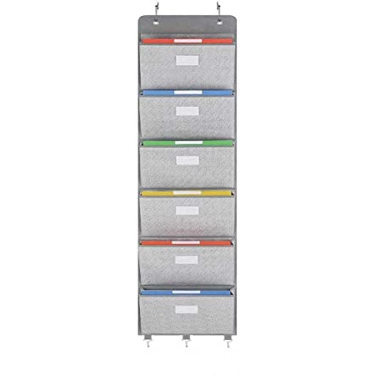 Organizador de archivos sobre la puerta 6 bolsillos