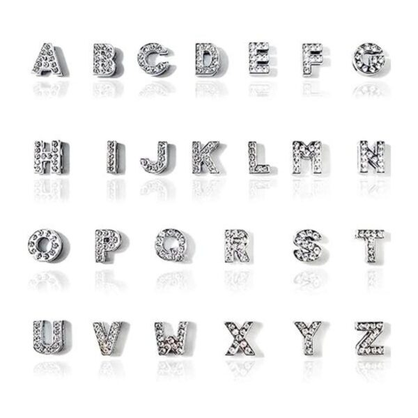 NSBELL 130 dijes de letras del alfabeto AZ con diamantes_1