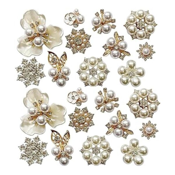 Qililandiy 22 piezas de perlas de diamantes de imitación_1