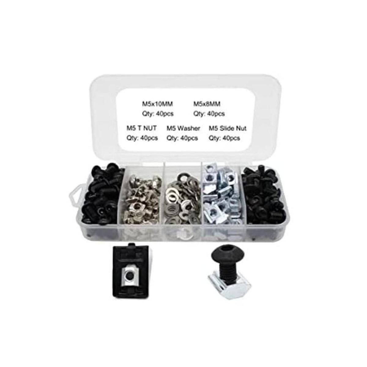 Kit de tuercas de tornillos negros para conector de