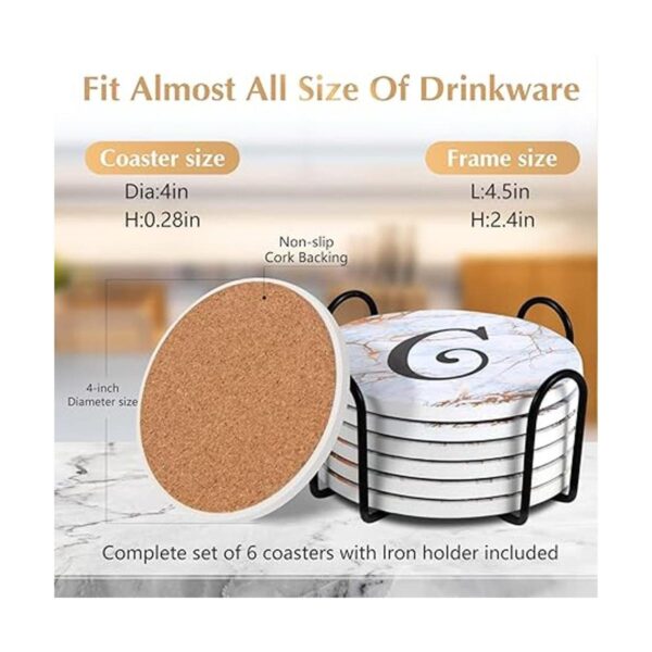 Posavasos con monograma para absorbentes de bebidas con_2