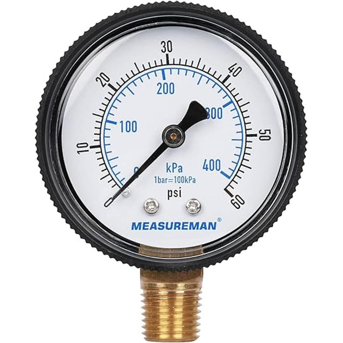 Measureman Medidor de presión de piscina de 2 pulgadas