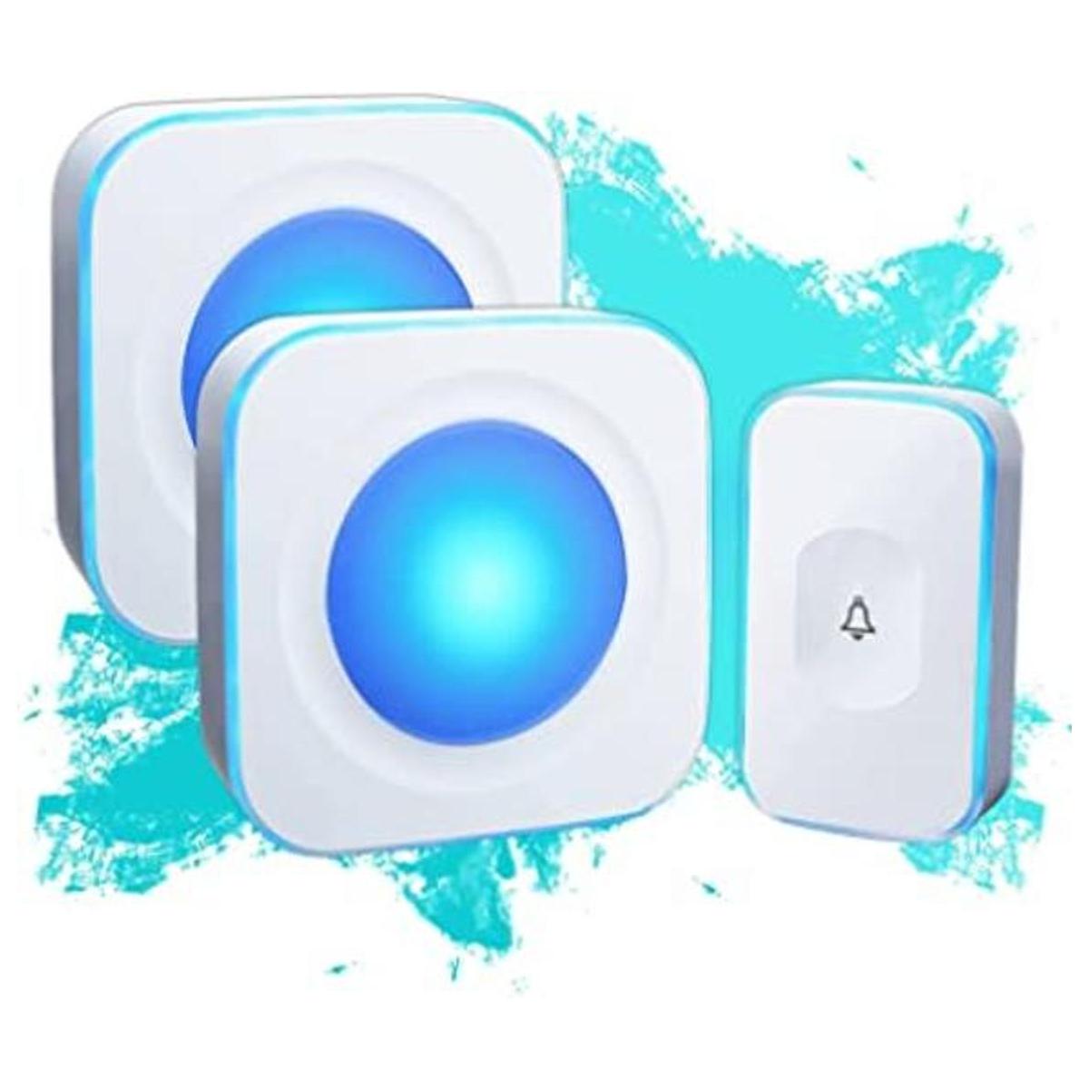 Timbre inalámbrico de 1200 pies impermeable con luz LED